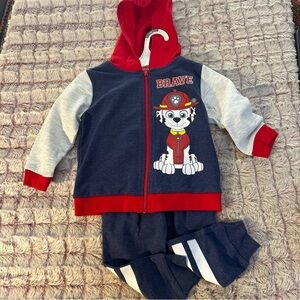 Nickelodeon Paw patrol 2 pc outfit zip hoodie & joggers